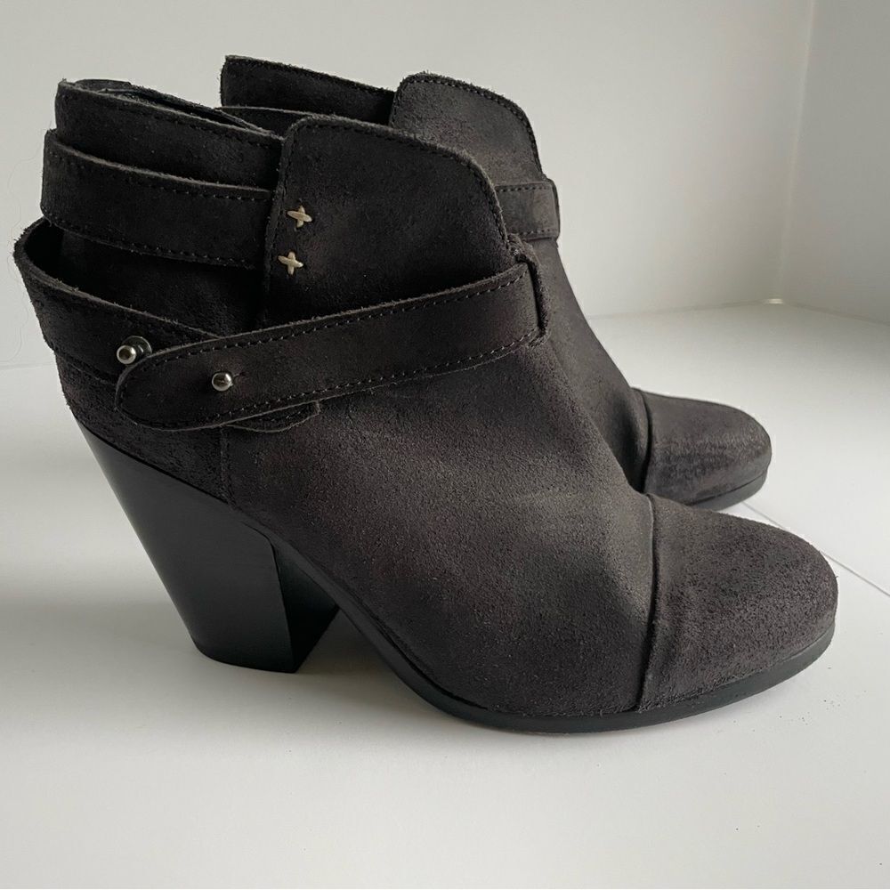 Rag & Bone Suede Smoky Gray Boots Size 5.5